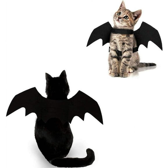 Mumup Halloween Bat Wings Pet Costume for Cats and Small Dogs, Funny Dress Up Accessories