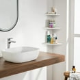 thumbnail image 4 of Estante de pared de esquina blanco, estante de esquina flotante de 3 niveles, estante de pared, estantería de pared, estante de almacenamiento, estanterías, muebles para el hogar, decoración de, 4 of 8
