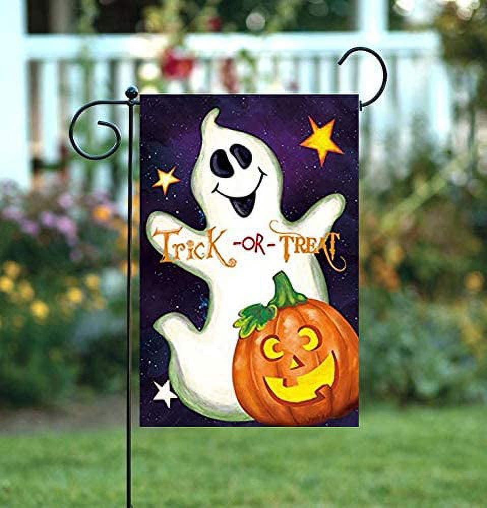 BlissYard Halloween-Gartenflagge – Skelett Mit Hund, 30,5 X 45,7 Cm, Doppelseitig, Polyester, Für Draußen