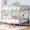 Silver, variant on Easy - to - Assemble Full Over Full Iron Bunk Bed / For Quick Setup