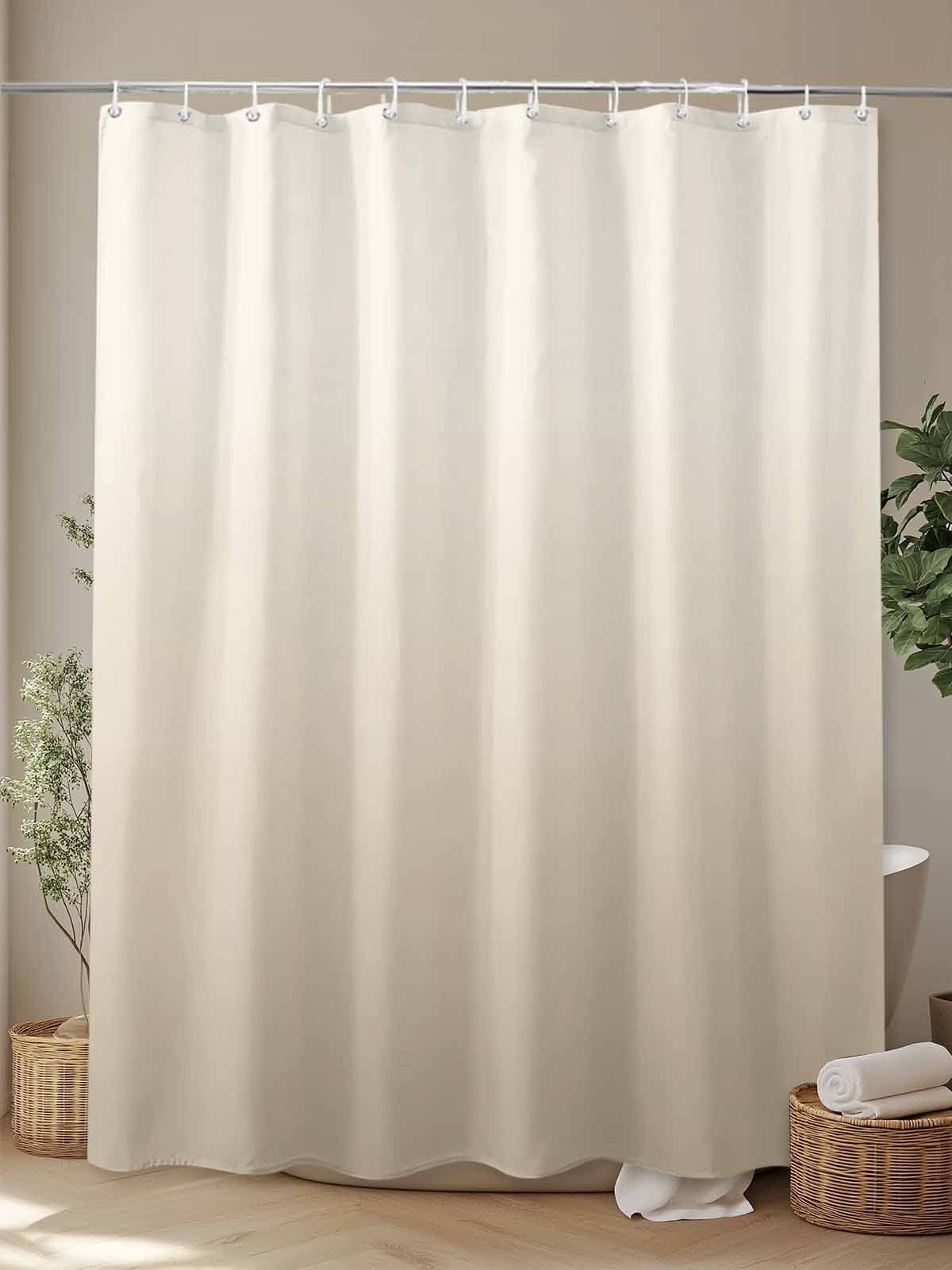 Boanket Polyester Fabric Beige Brown Ombre Shower Curtain, Modern Abstract Art Gradient Aesthetics Waterproof Bathtub Curtain Bathroom Decor Set with Hooks 72 x 78 Inches,