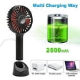 thumbnail image 3 of Mini Handheld Fan Portable, Hand Held Personal Fan Rechargeable Battery Operated Powered Cooling Desktop Electric Fan with Base, 2500Mah Battery 4 Modes for Home Office Travel Outdoor, 3 of 3