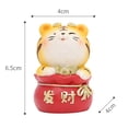 thumbnail image 3 of 2x Resina Tigre Pequeña Estatua Zodiaco Navidad Artesanía Animal Hogar Coche Macarena  estatua de tigres, 3 of 6