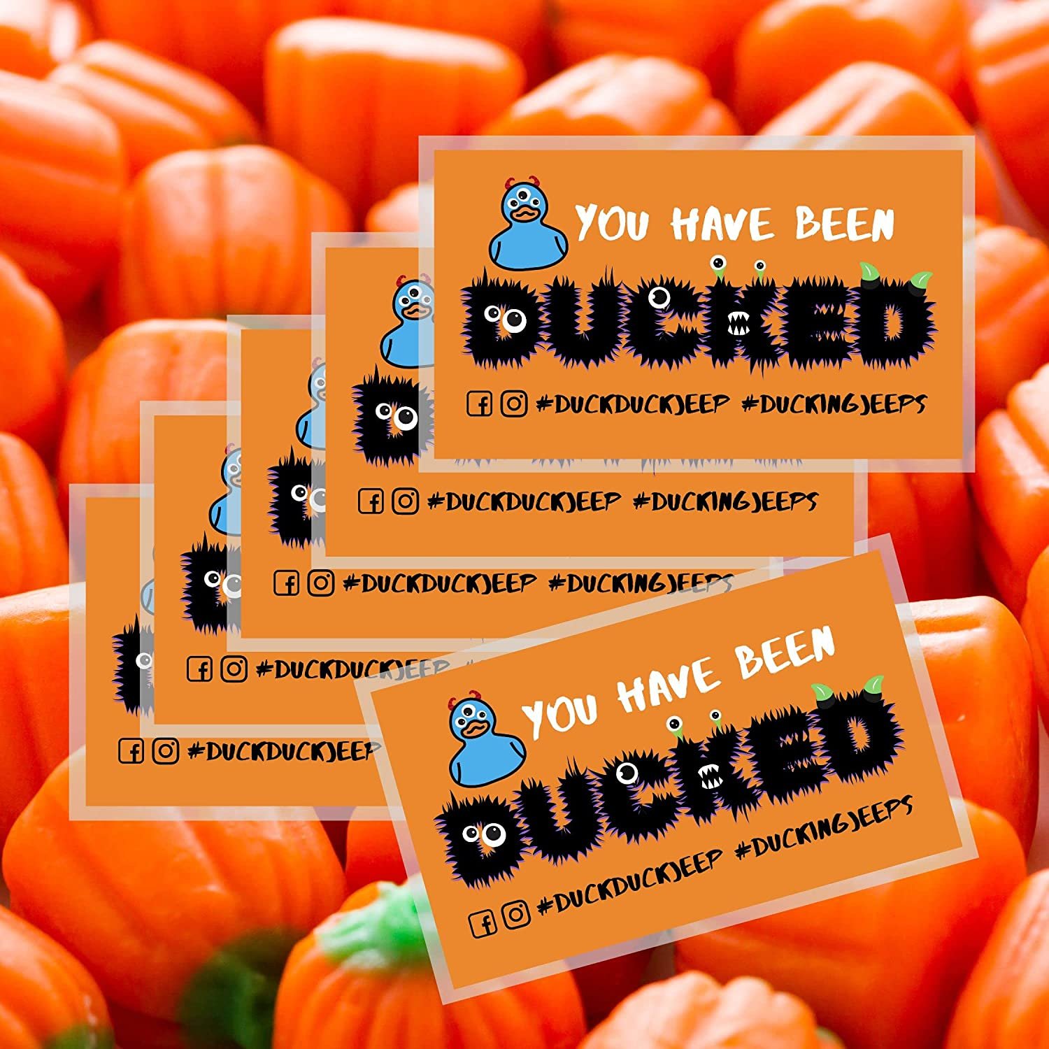 Halloween You've Been Ducked Tags - 50 Pack Spider Web Design Cards For Rubber Duck Gifts - View #5