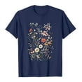 thumbnail image 4 of Gamivast Vintage Floral T Shirts for Women Fashion Boho Graphic Tees Cute Summer Crew Neck Short Sleeve Casual Tops Navy L Womens Previous, 4 of 4