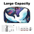 thumbnail image 3 of Peace Dove Waterproof Oxford Fabric Storage Case with Charger Pouch, Small Portable Storage Box, and Cable Organizer Travel - 5.9x9.44x3.14 in, 3 of 6
