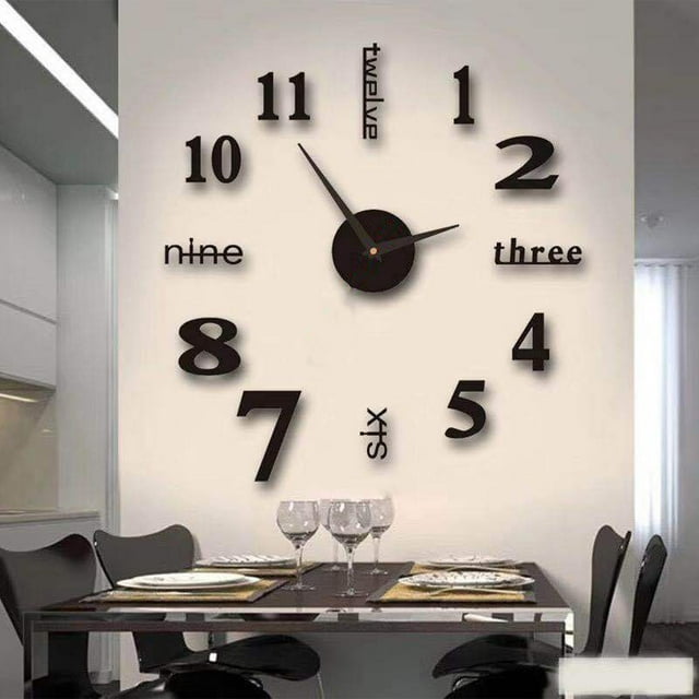 Yhmxh Home Decor, Room Decor, Wall Decor Wall Clock Design Mirror Wall Decorative Sticker Watches ,large Wall Clocks For Living Room Decor DIY Wall Clock Wall Clock wall clock