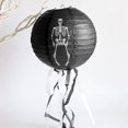 thumbnail image 3 of Linternas de papel de esqueleto negro reutilizables para colgar accesorios de terror (20 cm) JShteea Libre de BPA, 3 of 8