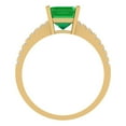 thumbnail image 4 of 2.7ct asscher cut green emerald 18k yellow gold Bridal Wedding Engagement Promise Anniversary Ring for Women size 6.75, 4 of 7