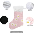 thumbnail image 3 of Coolnut 17.7 Inch Christmas Stockings, 2 PCS Daisy Flowers Polka Dots 1 Presonalized Large Stocking Sock for Family Holiday Xmas Party Decorations, 3 of 7