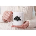 thumbnail image 7 of WIRESTER 11oz 325ml Ceramic Tea Cup Coffee Mug With Handgrip For Gift, Birthday, Anniversary, Christmas - Boston Terrier Dog Lying Down Looking Up, 7 of 7