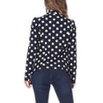thumbnail image 3 of Women's Polka Dot Open Front Office Style Long Sleeves Blazer Jacket, 3 of 5