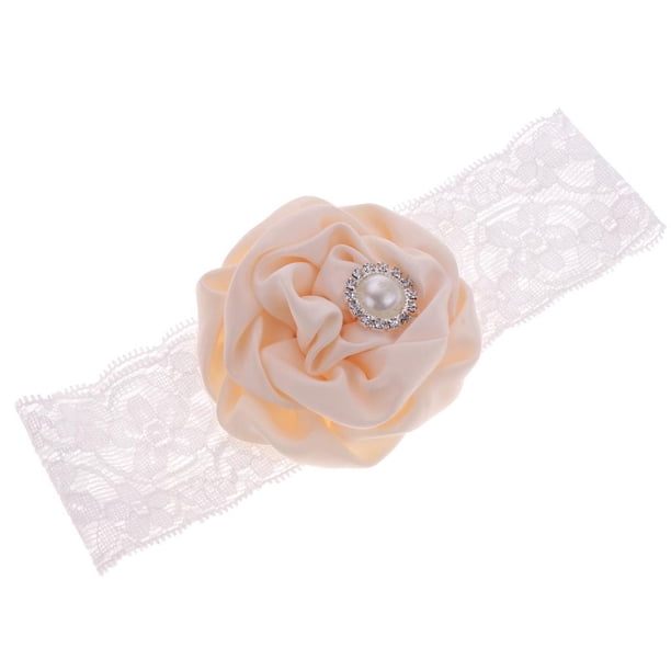 Diadema para niña Yotijar con flor Diamante Artificial Beige