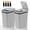 Gray*2pack*batteries include, variant on Riousery 2-Pack Touchless Bathroom Trash Can, 3.5-Gallon Slim Automatic Motion Sensor Garbage Can with Lid, White