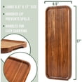 thumbnail image 2 of Large Solid Acacia Wood Serving Trays (17 x 6.5 inches) Rectangular Wooden Platters for Home Decor, Food, Vegetables, Fruit, Charcuterie, Appetizer Tray, Cheese Board (Set of 3 Plates), 2 of 3