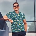 thumbnail image 4 of Fotbe Floral Camiseta Polo de Golf para Hombre con Estampado – Camisa Deportiva Transpirable con Cuello Abotonado-Small, 4 of 6
