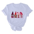 thumbnail image 5 of Virmaxy Women's Valentines Day Short Sleeve Shirt Funny Gnomes Graphic Tops Shirt Casual Fashion Soild Short Sleeve Tunic Tops Spring Summer Trendy Comfy Pullover Shirt Gray XL, 5 of 6