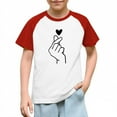 thumbnail image 1 of Blusas y camisas de manga corta con cuello redondo para niños y niñas, blusa de manga corta con estampado de cuello redondo, 1 of 7