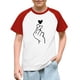thumbnail image 1 of Blusas y camisas de manga corta con cuello redondo para niños y niñas, blusa de manga corta con estampado de cuello redondo, 1 of 7