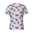 thumbnail image 4 of Vsdgher Watermelon Print Men's Dry Fit Mesh Athletic Shirts Moisture Wicking Tennis T-Shirt Tops, 4 of 9
