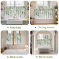 thumbnail image 6 of Sage Green Eucalyptus Leaves Kitchen Curtains, Summer Weeping Floral Botanical Light Filtering Window Curtain Panels, 2Pcs Rod Pocket Window Treatments Set for Study Room Bathroom Bedroom 52x54In, 6 of 9