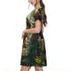 thumbnail image 2 of Balery Jungle Hat Bear Vestidos sueltos de manga corta para mujer, vestidos de verano 2025, vestidos casuales de corte A con vuelo., 2 of 6
