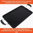thumbnail image 5 of 17"x10"Ceramic Double Burner Griddle Black: Stovetop Griddle, Aluminum, Hand Wash, Electric & Gas Compatible, 5 of 6