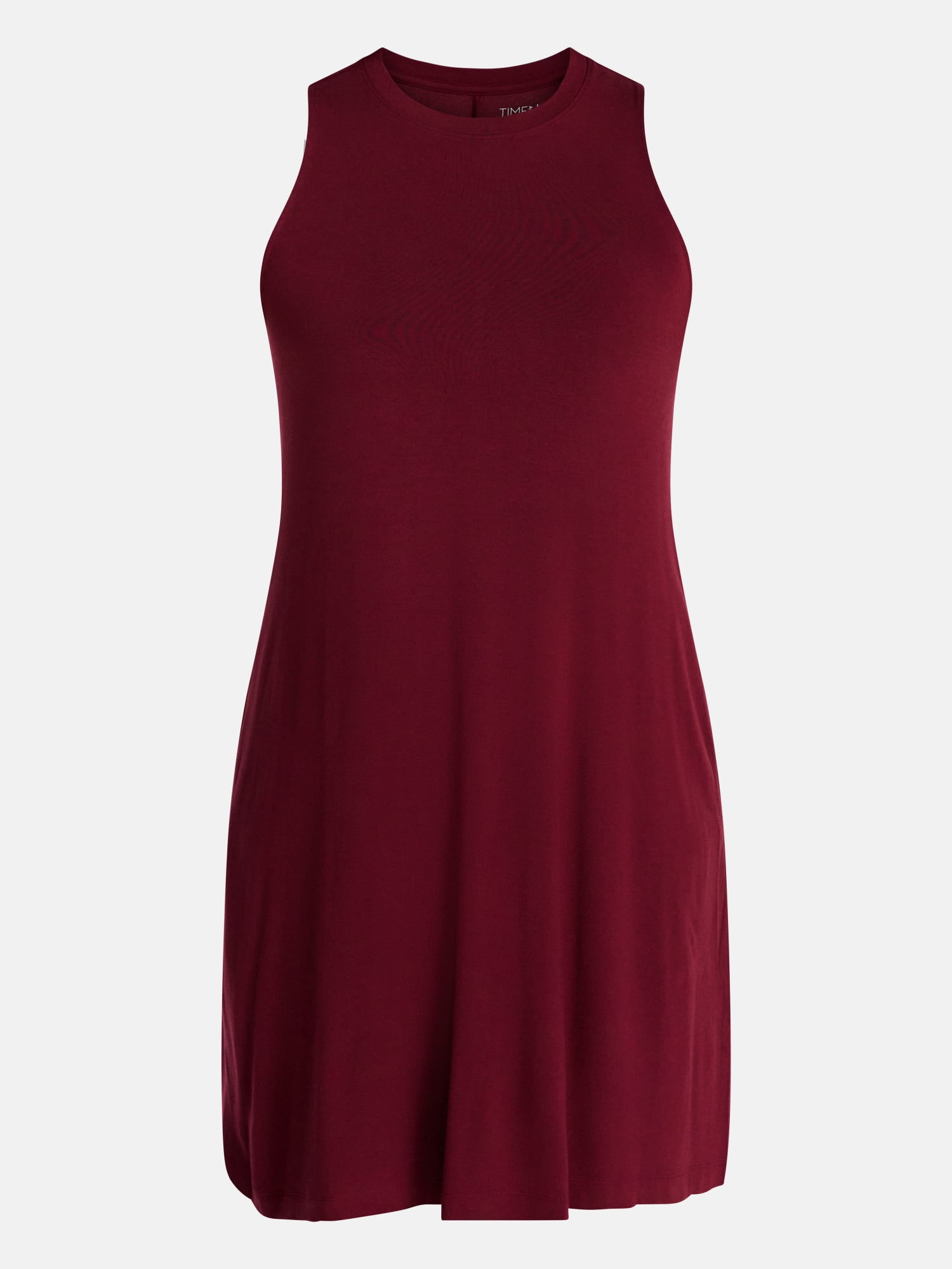 Time and Tru Women’s Sleeveless Knit Swing Dress, Sizes XS-XXXL