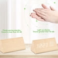 thumbnail image 3 of Wooden Wood Clock , New Version LED Alarm Digital Desk Clock Adjustable Brightness, Alarm Time, Displays Time Date Temperature,Log color，G169882, 3 of 5