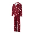 thumbnail image 3 of Seyurigaoka Family Matching Christmas Pajamas Outfit Santa Claus Pattern Long-Sleeve Tops + Straight-leg Pants + Pet Pajamas Holiday Christmas Sleepwear Set, 3 of 9