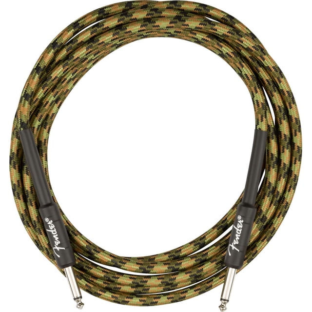 Cable para instrumentos Fender Professional Tweed, 5,7 m, Woodland Camo