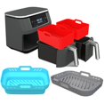 thumbnail image 5 of Air Fryers Liners Non Stick Heat Oil Proof Baking Grade Basket Silicone Pan For, 5 of 5
