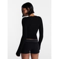 thumbnail image 3 of No Boundaries Lace Trim Cardigan, Women's XXS-XXL, 3 of 5