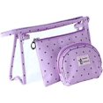 thumbnail image 1 of Neceser transparente tres en uno (morado), neceser de viaje impermeable, neceser de viaje de PVC transparente, neceser, neceser de maquillaje, para hombres, mujeres y niños, 1 of 5