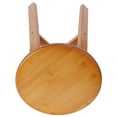 thumbnail image 4 of Compact Low Bench for Home & Living Room Use, Round Design Versatile Bamboo Kids' Stool, 4 of 8