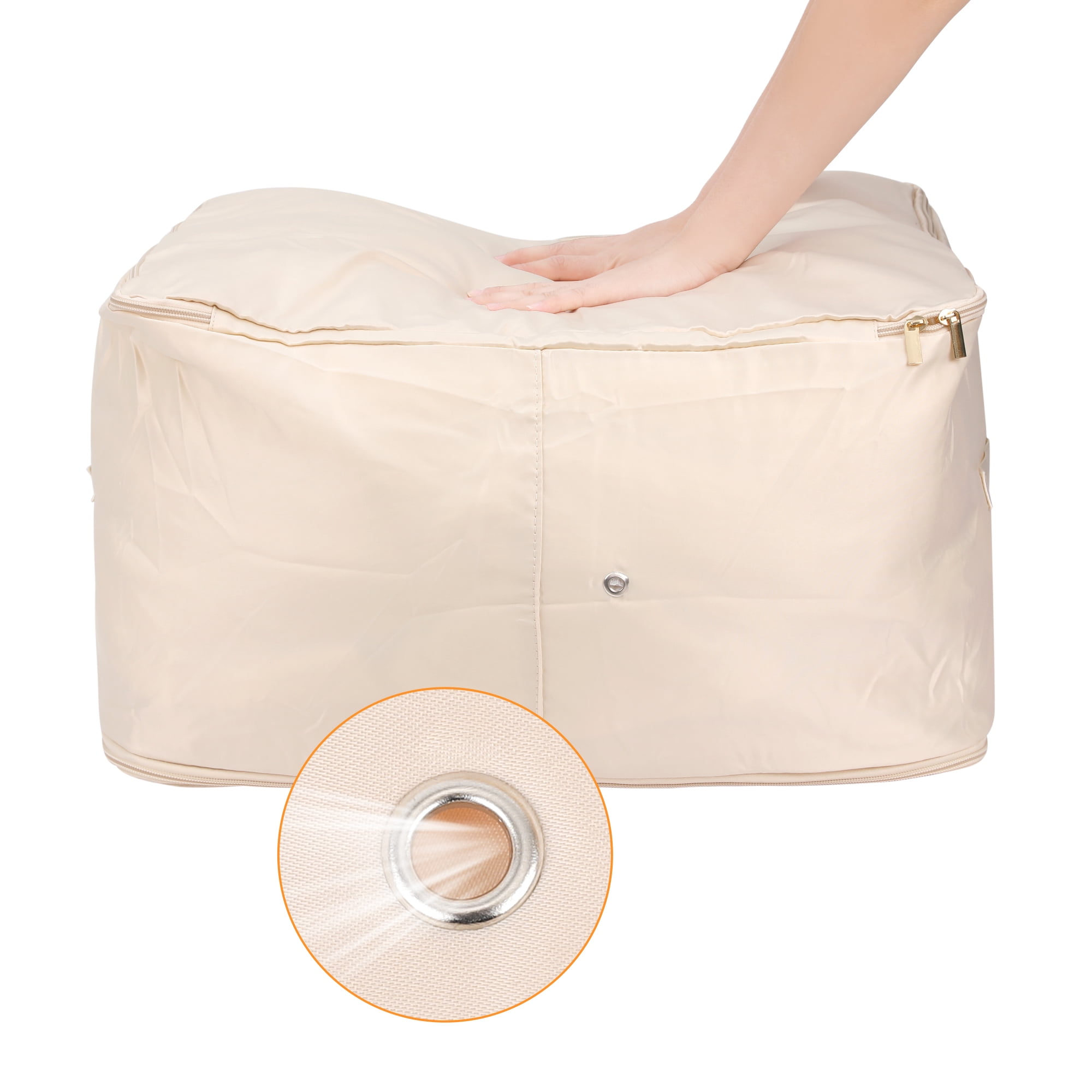 Unique Bargains 1 Pack Clothes Storage Bags Moving Bags Apricot 21*16.5*23.5in