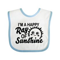 Inktastic Im a Happy Ray of Sunshine with Happy Sun Boys or Girls Baby Bib