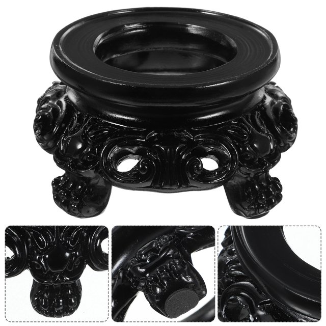 HEALEEP Crystal Balls Support Holder Black Resin For Living Room 1Set