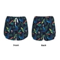 thumbnail image 3 of Daiia Dinosaur Pattern Women's 2 in 1 Running Shorts - Lightweight Athletic Workout Gym Yoga Shorts Liner with Phone Pockets-Medium, 3 of 7