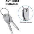thumbnail image 2 of Mini Screwdriver Keychain Set, Portable Stainless Steel Flat Head and Phillips Screwdriver Set Tool Outdoor Multifunctional EDC Tool Mini Pocket Tool, 2 of 5