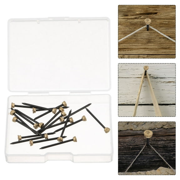 PBPBOX 20Pcs Copper Picture Frame Nails Robust and Stylish Wall Decor Hanging Nails
