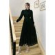 thumbnail image 2 of One SizeWomen Sautumn Dress South Korea Elegant Long High Neck Waist Slim Solid Versatile Long Sleeve Temperament Dress D2312 yaoshenbao LED, 2 of 2