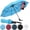 Sky Blue, variant on Windproof Compact Travel Umbrellas for Rain and Sun, Withstands 85MPH Winds Open Close Folding Umbrella with Handle, Quick Dry Canopy for Commuting or Backpack