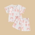 thumbnail image 4 of Owordtank Toddler Baby Girl Clothes 12 18 24 Month 2T 3T Summer Outfit Strawberry Cowgirl Boots Graphic T-shirts Shorts Set, 4 of 6