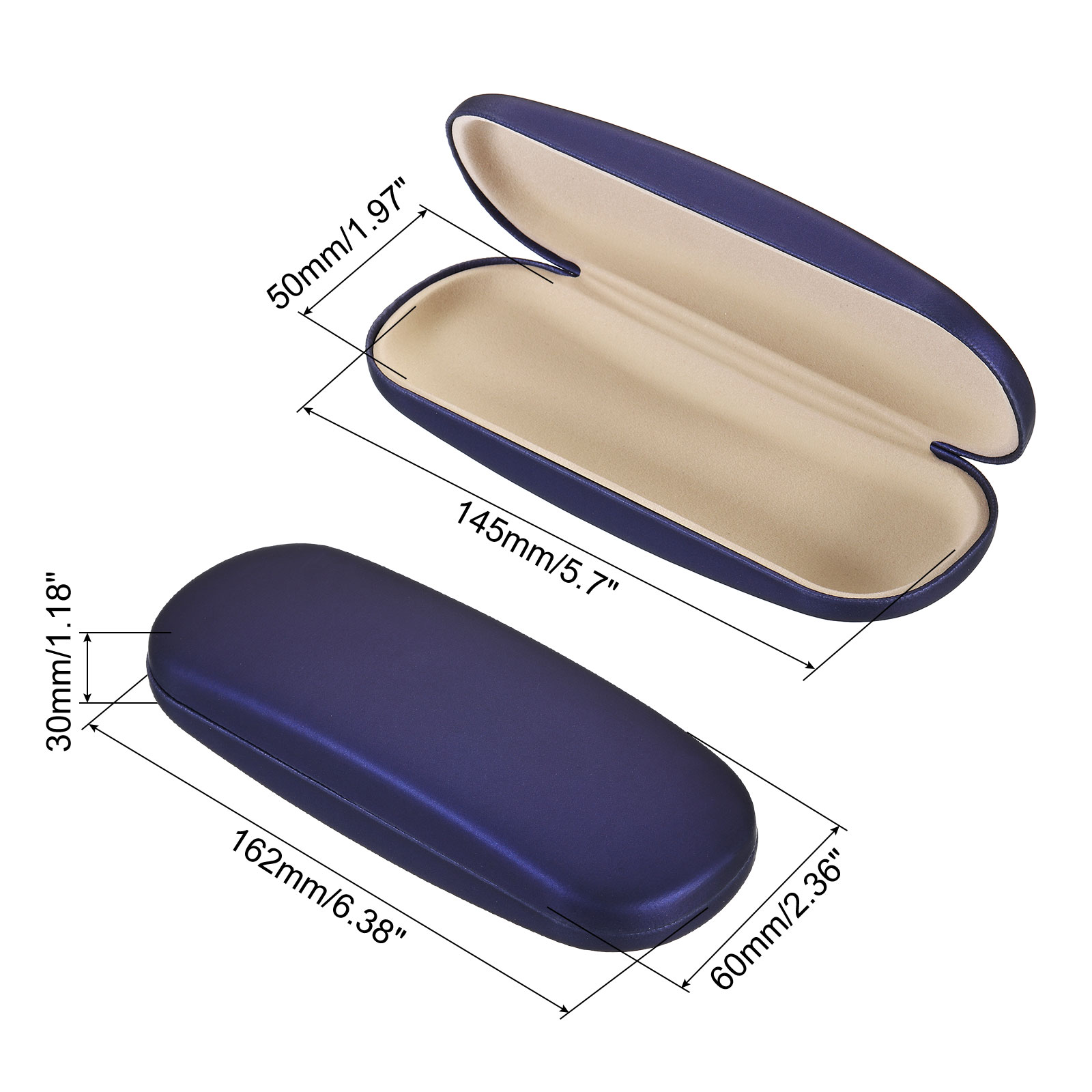 Hard Shell Eyeglass Case- Glass Case With Cleaning Bag Cloth