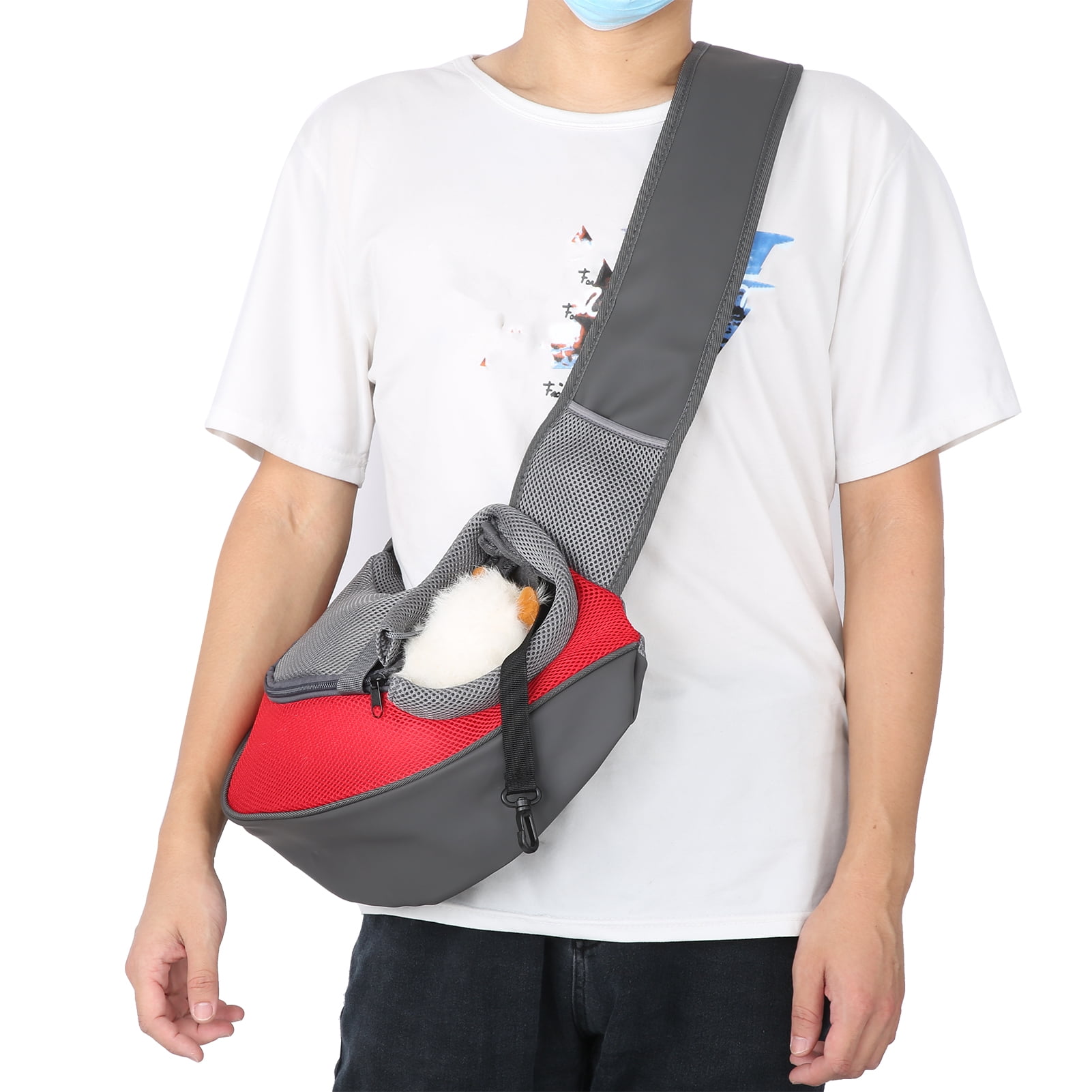 Puppy Carrier Sling, Dog Carrier Backpacks, Breathable Adjustable Strap Dog Carrier Sling Pet Backpack Cat Carrier Pouch for Puppy, Small Dogs Cats Outdoor