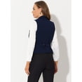 thumbnail image 4 of Chaleco elegante para mujer con doble botonadura y solapa sin mangas Azul oscuro L, 4 of 5