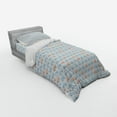 thumbnail image 3 of Ambesonne Cartoon Bedding Set 4 Pcs, Theme Buses to Left, Queen, Cadet Blue Peach, 3 of 3