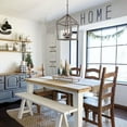 thumbnail image 3 of TOMIYA Dining Room Lighting Fixtures Hanging Farmhouse Antique Wood Pendant Light Rustic Metal 4-Light Arms French Country Style, 3 of 7