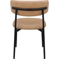 thumbnail image 3 of Meridian Furniture Lupita Tan Vegan Leather Dining Chair (Set of 2), 3 of 12